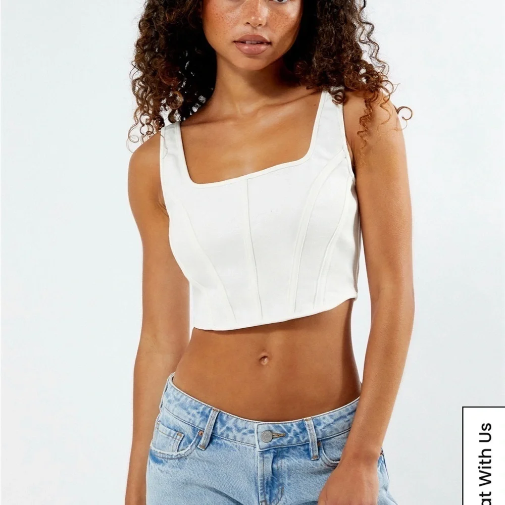 NWT Another Girl||Cut Work Jean Corset,Size Medium. Floral design. - Picture 2 of 10